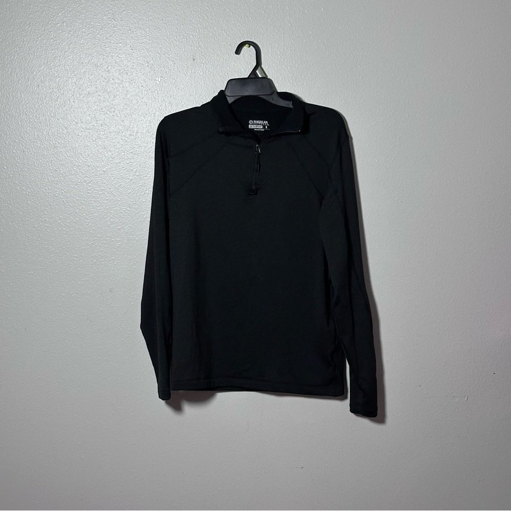 Magellan Men Half Zip Black Sweatshirt Sweater‎ Size Small